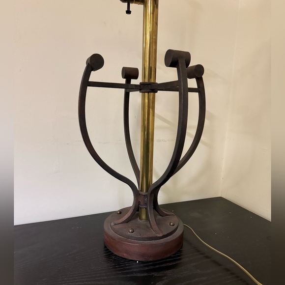 Hart Associates Mid Century Modern Brutalist Steel and Brass Lamp Postmoden - Picture 13 of 15